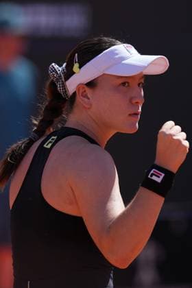 Lulu Sun (NZL) during the 3th round against Jasmine Paolini (ITA) of the WTA, Tennis Damen Master 1000 Internazionali BNL d™Italia tournament at Foro Italico on May 08, 2025 (Alfredo Falcone LaPresse)  Copyright: xAlfredoxFalcone LaPressex