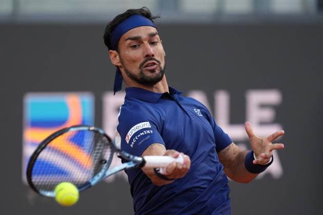 Fabio Fognini (ITA) during the 2th round against Jacob Fearnley (GBR) of the ATP, Tennis Herren Master 1000 Internazionali BNL d™Italia tournament at Foro Italico on May 08, 2025 (Alfredo Falcone LaPresse)  Copyright: xAlfredoxFalcone LaPressex