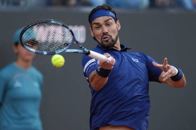 Fabio Fognini (ITA) during the 2th round against Jacob Fearnley (GBR) of the ATP, Tennis Herren Master 1000 Internazionali BNL d™Italia tournament at Foro Italico on May 08, 2025 (Alfredo Falcone LaPresse)  Copyright: xAlfredoxFalcone LaPressex