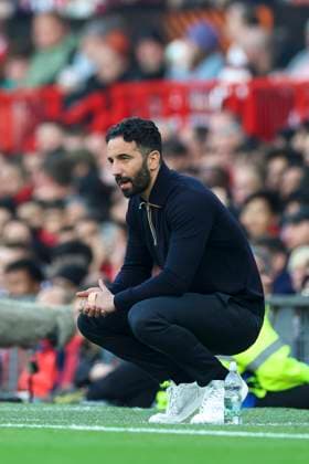 Manchester United, ManU FC v Athletic Club Bilbao Manchester United Manager Ruben Amorim looks on during the Manchester United FC v Athletic Club Bilbao UEFA Europa League Semi-Final 2nd leg match at Old Trafford, Manchester, England, United Kingdom on 8 May 2025 Credit: Phil Duncan Every Second Media Editorial use only. All images are copyright Every Second Media Limited. No images may be reproduced without prior permission. Copyright: xIMAGO EveryxSecondxMediax ESM-1472-0014 PhilxDuncanx xEveryxSecondxMediax