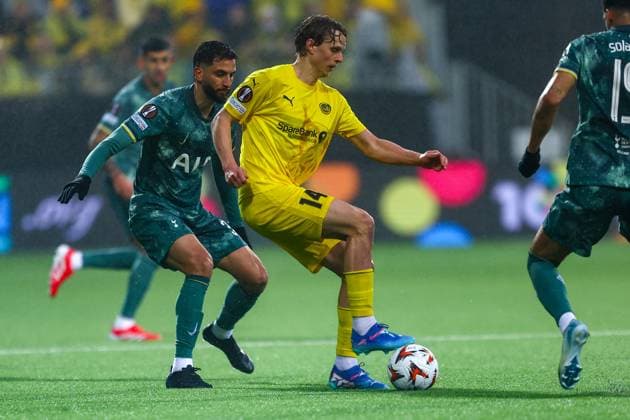 UEFA Europa leauge 2024 2025 Bodo Glimt Tottenham Bodo 20250508 Bodo Glimts Ulrik Saltnes during the UEFA Europa League between Bodo Glimt and Tottenham at Aspmyra Stadium Photo Mats Torbergsen NTB Bodo Norge EDITORIAL USE ONLY RESTRICTED USE FOR BETTING COMPANIES  Copyright: xMatsxTorbergsenx xNTBx
