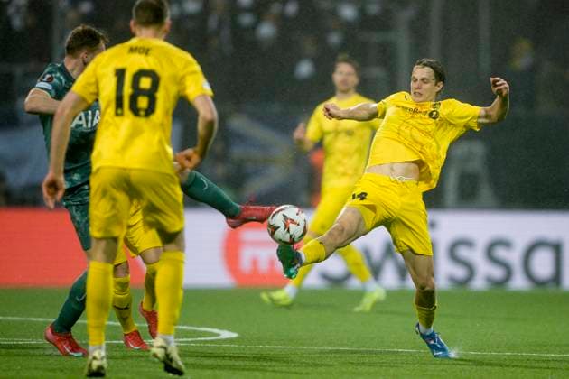 UEFA Europa leauge 2024 2025 Bodo Glimt Tottenham Bodo 20250508 Bodo Glimts Ulrik Saltnes during the UEFA Europa League between Bodo Glimt and Tottenham at Aspmyra Stadium Photo Stian Lysberg Solum NTB Bodo Norge EDITORIAL USE ONLY RESTRICTED USE FOR BETTING COMPANIES  Copyright: xStianxLysbergxSolumx xNTBx