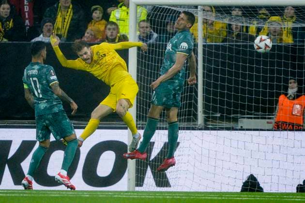 UEFA Europa leauge 2024 2025 Bodo Glimt Tottenham Bodo 20250508 Bodo Glimts Ole Didrik Blomberg during the UEFA Europa League between Bodo Glimt and Tottenham at Aspmyra Stadium Photo Stian Lysberg Solum NTB Bodo Norge EDITORIAL USE ONLY RESTRICTED USE FOR BETTING COMPANIES  Copyright: xStianxLysbergxSolumx xNTBx