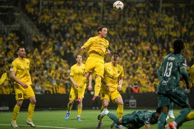UEFA Europa leauge 2024 2025 Bodo Glimt Tottenham Bodo 20250508 Bodo Glimts Patrick Berg during the UEFA Europa League between Bodo Glimt and Tottenham at Aspmyra Stadium Photo Stian Lysberg Solum NTB Bodo Norge EDITORIAL USE ONLY RESTRICTED USE FOR BETTING COMPANIES  Copyright: xStianxLysbergxSolumx xNTBx