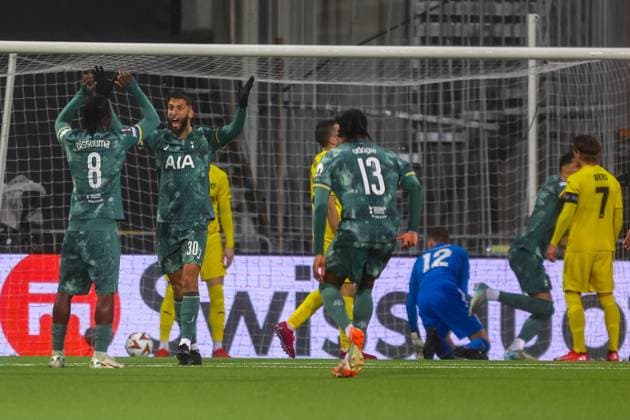 UEFA Europa leauge 2024 2025 Bodo Glimt Tottenham Bodo 20250508 UEFA Europa leauge between Bodo Glimt and Tottenham at Aspmyra stadium Photo Mats Torbergsen NTB Bodo Norge EDITORIAL USE ONLY RESTRICTED USE FOR BETTING COMPANIES  Copyright: xMatsxTorbergsenx xNTBx