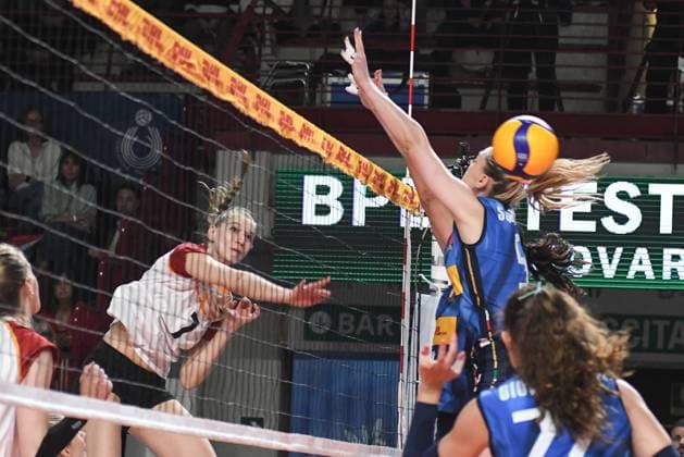 7 Maria Tabacuks of German national team, Nationalteam in action during BPER Test match, Italy-Germany volleyball national team at PalaIgor Gorgonzola in Novara  Copyright: xAndreaxAmato IPAxSportx xipa-agency.netx xx IPA_57421377 IPA_Agency_IPA57421377