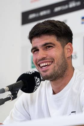 TENNIS : Open de Rome - 08 05 2025 Carlos Alcaraz during his press conference, PK, Pressekonferenz in Roma.  Copyright: xTristanxLapierrex