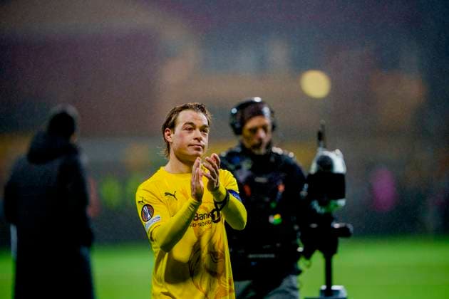 Football, semi-final European League Bodo Glimt Tottenham Hotspur Bodo 20250508 Bodo Glimts Patrick Berg after the 0 2 loss in the last semi-final match in the European League in football between Bodo Glimt and Tottenham Hotspur at Aspmyra Stadium Photo Stian Lysberg Solum NTB Bodo Norge EDITORIAL USE ONLY RESTRICTED USE FOR BETTING COMPANIES  Copyright: xx
