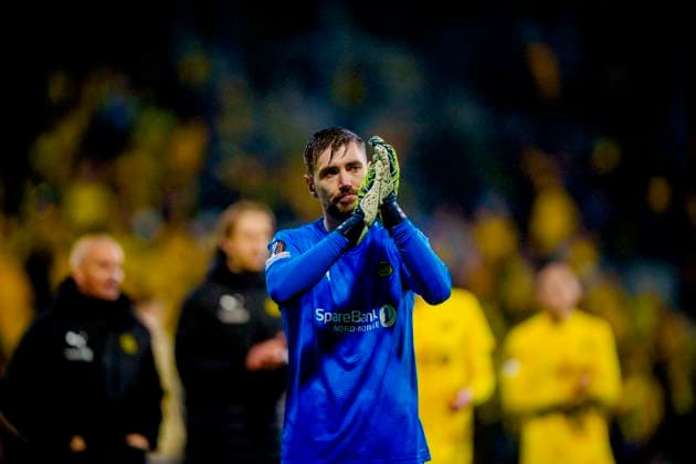 Football, semi-final European League Bodo Glimt Tottenham Hotspur Bodo 20250508 Bodo Glimts Nikita Haikin after the 0 2 loss in the last semi-final match in the European League in football between Bodo Glimt and Tottenham Hotspur at Aspmyra Stadium Photo Stian Lysberg Solum NTB Bodo Norge EDITORIAL USE ONLY RESTRICTED USE FOR BETTING COMPANIES  Copyright: xx