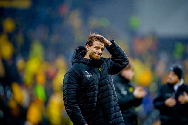 Football, semi-final European League Bodo Glimt Tottenham Hotspur Bodo 20250508 Bodo Glimts Kasper Hogh after the 0 2 loss in the last semi-final match in the European League in football between Bodo Glimt and Tottenham Hotspur at Aspmyra Stadium Photo Stian Lysberg Solum NTB Bodo Norge EDITORIAL USE ONLY RESTRICTED USE FOR BETTING COMPANIES  Copyright: xx