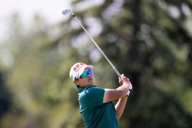 May 8, 2025, Jersey City, New Jersey, New Jersey, United States of America: PEIYUN CHIEN of Chinese Taipei plays a shot during the first round of the Mizuho Americas Open 2025 at Liberty National Golf Club on May 08, 2025 in Jersey City, New Jersey. Jersey City, New Jersey United States of America - ZUMAb273 20250508_zsp_b273_022 Copyright: xJordanxBankx