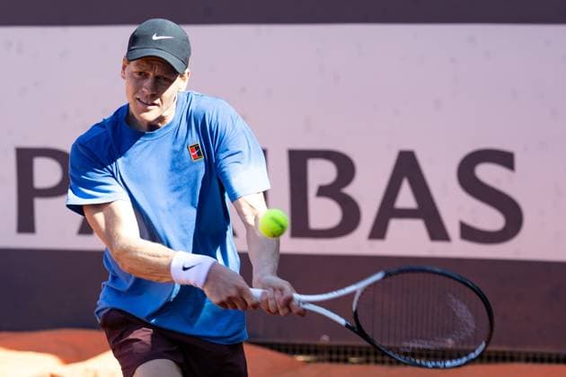 Tennis, ATP Turnier in Rom, Jannik Sinner Training Jannik Sinner (ITA) during Internazionali d Italia BNL, at Foro Italico, Rome, Italy on May 8, 2025 during Internazionali BNL d Italia, International Tennis match in Rome, Italy, May 08 2025  Copyright: xValerioxOrigo IPAxSportx xipa-agency.netx xx IPA_57445589 IPA_Agency_IPA57445589