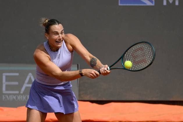 TENNIS - Internazionali di Tennis - Internazionali BNL d Italia Aryna Sabalenzka (RUS) during the 2th round against Anastasia Potapova (RUS) of the WTA, Tennis Damen Master 1000 Internazionali BNL D Italia tournament at Foro Italico on May 09, 2025 Fabrizio Corradetti LiveMedia Rome Italy  Copyright: xIPAxSport ABACAx