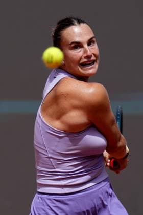Aryna Sabalenka (RUS) during the 3th round against Anastasia Potapova (RUS) of the WTA, Tennis Damen Master 1000 Internazionali BNL d™Italia tournament at Foro Italico on May 09, 2025 (Alfredo Falcone LaPresse)  Copyright: xAlfredoxFalcone LaPressex