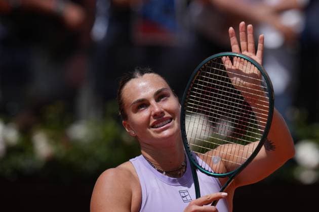 Aryna Sabalenka (RUS) during the 3th round against Anastasia Potapova (RUS) of the WTA, Tennis Damen Master 1000 Internazionali BNL d™Italia tournament at Foro Italico on May 09, 2025 (Alfredo Falcone LaPresse)  Copyright: xAlfredoxFalcone LaPressex