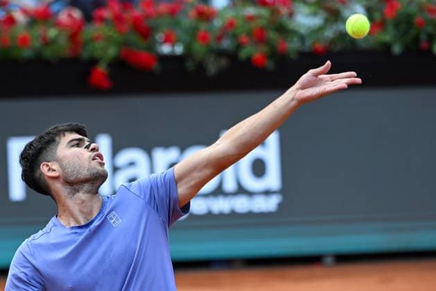 Carlos Alcaraz of the Internazionali BNL D Italia 2025 at Foro Italico on May 9, 2025 in Rome, Italy  Copyright: xAndreaxRosito IPAxSportx xipa-agency.netx xx IPA_57448006 IPA_Agency_IPA57448006