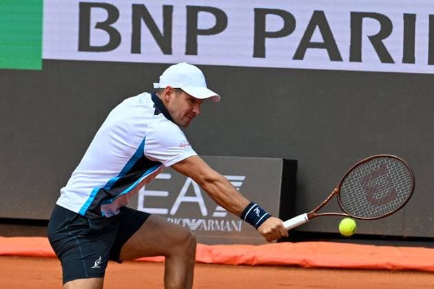 TENNIS - Internazionali di Tennis - Internazionali BNL d Italia Dusan Lajovic during of the Internazionali BNL D Italia 2025 at Foro Italico on May 9, 2025 in Rome, Italy Rome Italy  Copyright: xIPAxSport ABACAx
