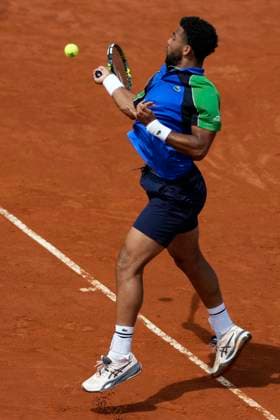 Arthur Fils of France during the match against Tallon Griekspoor of The Netherlands at the Internazionali BNL d Italia 2025 tennis tournament at Foro Italico in Rome, Italy on May 9, 2025. Arthur Fils won 6-2, 6-2. AntoniettaxBaldassarre