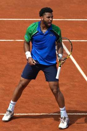Arthur Fils of France celebrates during the match against Tallon Griekspoor of The Netherlands at the Internazionali BNL d Italia 2025 tennis tournament at Foro Italico in Rome, Italy on May 9, 2025. Arthur Fils won 6-2, 6-2. AntoniettaxBaldassarre