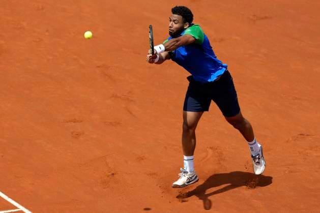 Arthur Fils of France during the match against Tallon Griekspoor of The Netherlands at the Internazionali BNL d Italia 2025 tennis tournament at Foro Italico in Rome, Italy on May 9, 2025. Arthur Fils won 6-2, 6-2. AntoniettaxBaldassarre