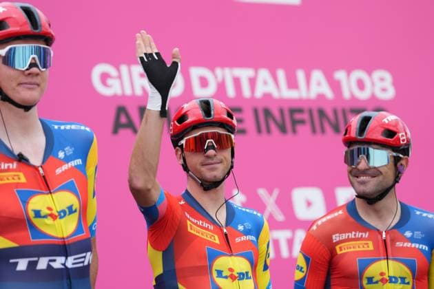 Radsport, Giro d Italia, 1. Etappe Team Lidl during the stage 1 of the Giro d™Italia from Durazzo (Durres) to Tirana (Tirane), Albania- Friday, May 9, 2025. - cycling  Copyright: xGianmattiaxD Alberto LaPressex
