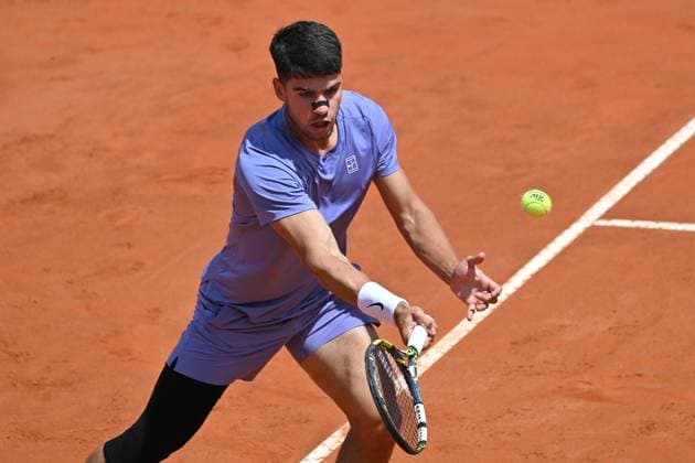Internazionali BNL d Italia Carlos Alcaraz during the Internazionali BNL d Italia 2025 at Foro Italico, Italy, May 09th, 2025 Imago-Images Emmefoto Copyright: xImago-Images Emmefotox