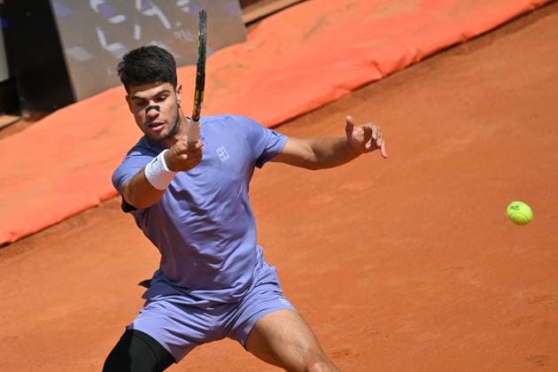 Internazionali BNL d Italia Carlos Alcaraz during the Internazionali BNL d Italia 2025 at Foro Italico, Italy, May 09th, 2025 Imago-Images Emmefoto Copyright: xImago-Images Emmefotox