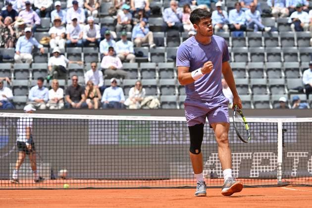 Internazionali BNL d Italia Carlos Alcaraz during the Internazionali BNL d Italia 2025 at Foro Italico, Italy, May 09th, 2025 Imago-Images Emmefoto Copyright: xImago-Images Emmefotox