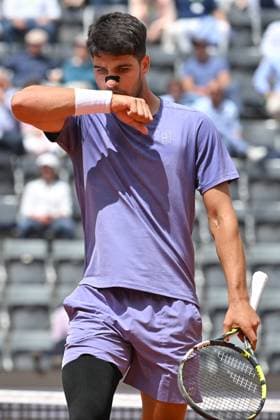 Internazionali BNL d Italia Carlos Alcaraz during the Internazionali BNL d Italia 2025 at Foro Italico, Italy, May 09th, 2025 Imago-Images Emmefoto Copyright: xImago-Images Emmefotox