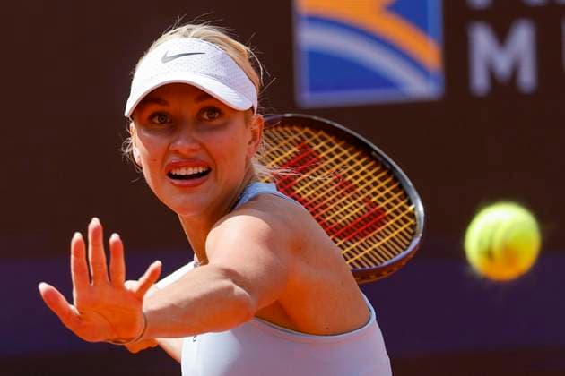 May 9, 2025, Rome, ITALY: Anastasia Potapova of Russia during her women™s singles second round match against Aryna Sabalenka of Belarus (not pictured) at the Italian Open tennis tournament in Rome, Italy, 09 May 2025. ANSA FABIO FRUSTACI. Italian Open Tennis Tournament  - ZUMAa110 20250509_zaf_a110_009 Copyright: xFabioxFrustacix