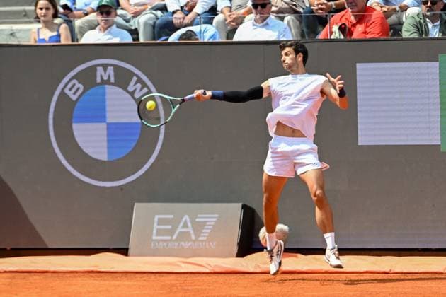 Lorenzo Musetti during of the Internazionali BNL D Italia 2025 at Foro Italico on May 9, 2025 in Rome, Italy  Copyright: xAndreaxRosito IPAxSportx xipa-agency.netx xx IPA_57450619 IPA_Agency_IPA57450619