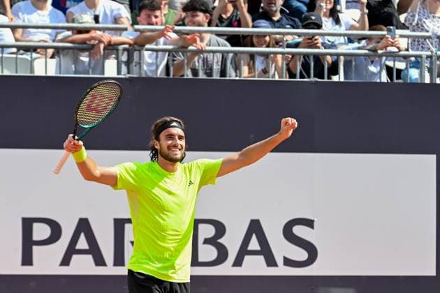 Stefanos Tsitsipas during of the Internazionali BNL D Italia 2025 at Foro Italico on May 9, 2025 in Rome, Italy  Copyright: xAndreaxRosito IPAxSportx xipa-agency.netx xx IPA_57452333 IPA_Agency_IPA57452333