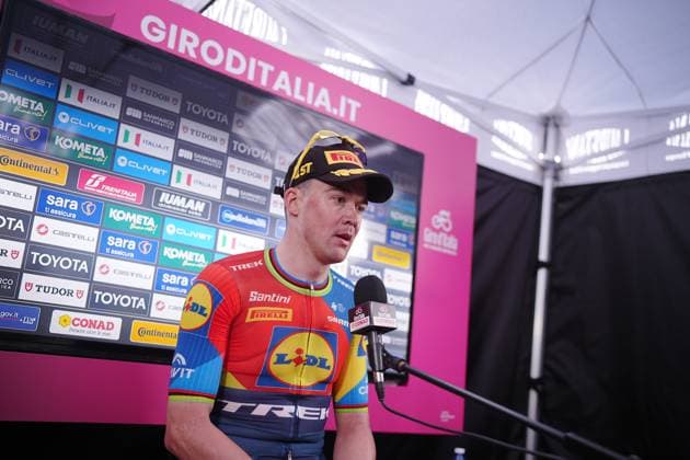 Pedersen Mads of Lidl-Trek winner of the stage during the stage 1 of the Giro d™Italia from Durazzo (Durres) to Tirana (Tirane), Albania- Friday, May 9, 2025. - cycling.  Copyright: xMarcoxAlpozzi LaPressex