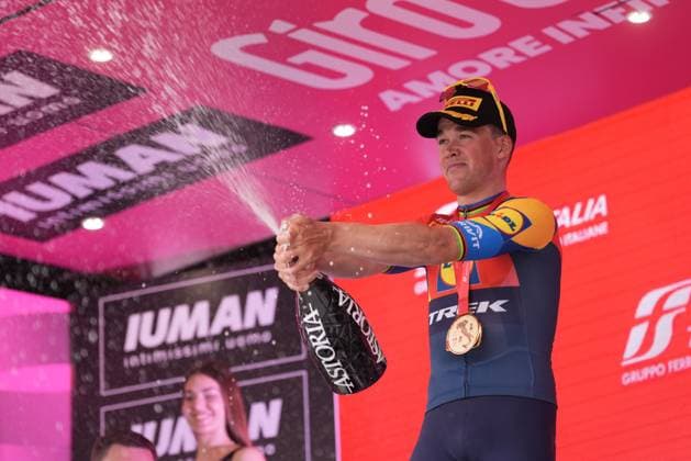 Pedersen Mads of Lidl-Trek winner of the stage during the stage 1 of the Giro d™Italia from Durazzo (Durres) to Tirana (Tirane), Albania- Friday, May 9, 2025. - cycling.  Copyright: xMassimoxPaolone LaPressex