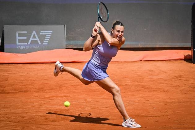 May 9, 2025, Rome, Italy, Italy: Aryna SABALENKA of Belarus during the fourth day of Internazionali BNL D Italia 2025, Masters 1000 tennis tournament at Foro Italico on May 09, 2025 in Rome, Italy. Rome Italy - ZUMAm308 20250509_zsp_m308_003 Copyright: xMatthieuxMirvillex