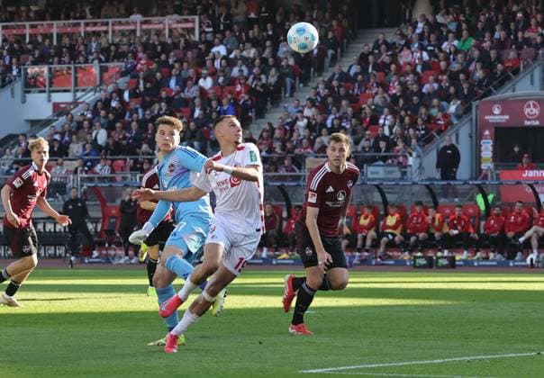 09 05 2025 Soccer Season 2024 2025 2 Soccer Bundesliga 33 Matchday 1 FC Nürnberg FCN Club 1 FC Köln Sportfoto Zink DaMa xdaxmax DFL regulations prohibit any use of photographs as image sequences and or quasi video only for editorial use Tim Lemperle 19, FC Köln gg Michal Kukucka 37, 1 FC Nürnberg FCN Robin Knoche 31, 1 FC Nürnberg FCN