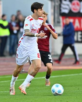 09 05 2025 Soccer Season 2024 2025 2 Soccer Bundesliga 33 Matchday 1 FC Nürnberg FCN Club 1 FC Köln Sportfoto Zink xwoxzix DFL regulations prohibit any use of photographs as image sequences and or quasi video only for editorial use Denis Huseinbasic 8, FC Köln Freisteller Einzelbild