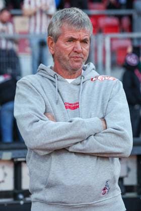 Head Coach Friedhelm Funkel 1 FC Koeln , 1 FC Nuernberg vs 1 FC Koeln Football, 2 Bundesliga, DFL, Saison 2024 2025, Rueckrunde, 33 Spieltag, 09 05 2025 DFB regulations prohibit any use of photographs as image sequences and or quasi video Copyright: xkolbert-press MartinxAgüerax