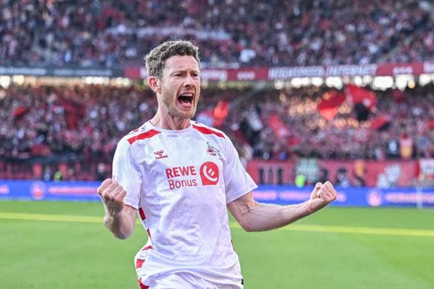 09 05 2025, Soccer, 2 Bundesliga, 33 Matchday Season 2024 2025, 1 FC Nürnberg 1 FC Köln, Florian Kainz 1 FC Köln is happy about the goal for 1 1, xRHR PHOTO TKx Copyright: RHR-FOTOx RHR-FOTO TK