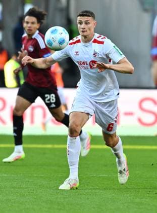 09 05 2025 Soccer Season 2024 2025 2 Soccer Bundesliga 33 Matchday 1 FC Nürnberg FCN Club 1 FC Köln Sportfoto Zink xwoxzix DFL regulations prohibit any use of photographs as image sequences and or quasi video only for editorial use Eric Martel 6, FC Köln Freisteller Einzelbild