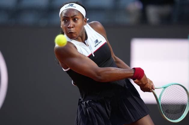 Coco Gauff (USA) during the 3th round against Victoria Mboko (CAN) of the WTA, Tennis Damen Master 1000 Internazionali BNL d™Italia tournament at Foro Italico on May 09, 2025 (Alfredo Falcone LaPresse)  Copyright: xAlfredoxFalcone LaPressex