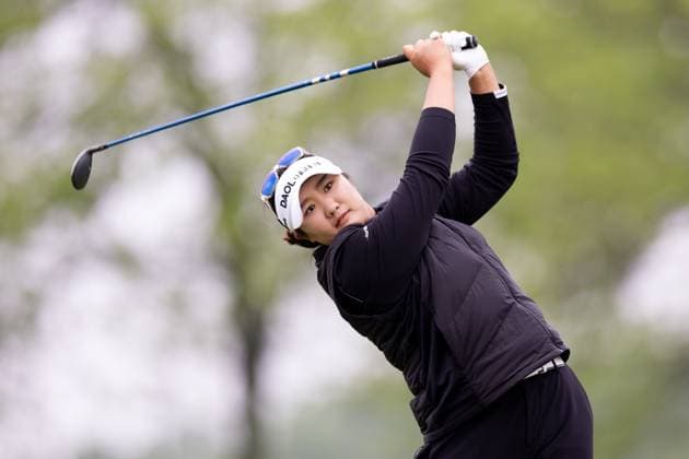 May 9, 2025, Jersey City, New Jersey, United States of America: HAERAN RYU of Korea plays a shot during the second round of the Mizuho Americas Open 2025 at Liberty National Golf Club on May 09, 2025 in Jersey City, New Jersey. Jersey City USA - ZUMAb273 20250508_zsp_b273_064 Copyright: xJordanxBankx