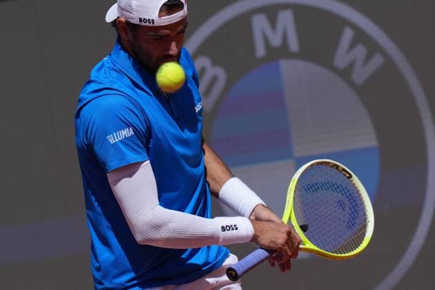 Matteo Berrettini (ITA) during the 2th round against Jacob Fearnley (GBR) of the ATP, Tennis Herren Master 1000 Internazionali BNL d™Italia tournament at Foro Italico on May 10, 2025 (Alfredo Falcone LaPresse)  Copyright: xAlfredoxFalcone LaPressex