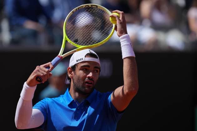 Matteo Berrettini (ITA) during the 2th round against Jacob Fearnley (GBR) of the ATP, Tennis Herren Master 1000 Internazionali BNL d™Italia tournament at Foro Italico on May 10, 2025 (Alfredo Falcone LaPresse)  Copyright: xAlfredoxFalcone LaPressex