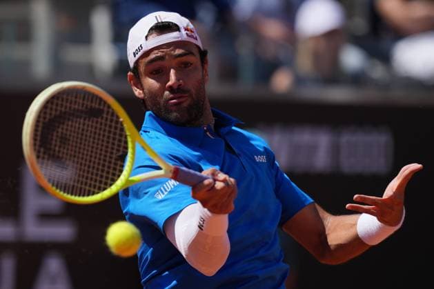 Matteo Berrettini (ITA) during the 2th round against Jacob Fearnley (GBR) of the ATP, Tennis Herren Master 1000 Internazionali BNL d™Italia tournament at Foro Italico on May 10, 2025 (Alfredo Falcone LaPresse)  Copyright: xAlfredoxFalcone LaPressex