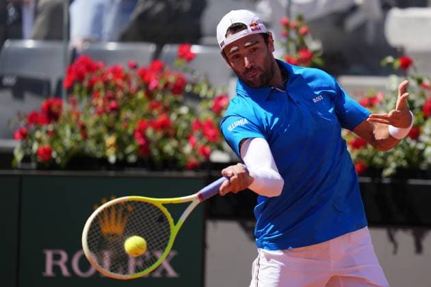 Matteo Berrettini (ITA) during the 2th round against Jacob Fearnley (GBR) of the ATP, Tennis Herren Master 1000 Internazionali BNL d™Italia tournament at Foro Italico on May 10, 2025 (Alfredo Falcone LaPresse)  Copyright: xAlfredoxFalcone LaPressex