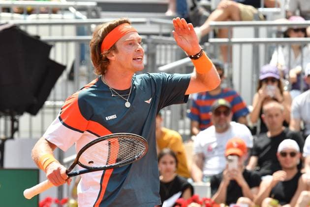 TENNIS - Internazionali di Tennis - Internazionali BNL d Italia Andrey Rublev during of the Internazionali BNL D Italia 2025 at Foro Italico on May 10, 2025 in Rome, Italy Rome Italy  Copyright: xIPAxSport ABACAx