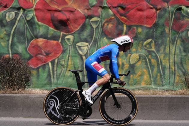 Moniquet Sylvain of Cofidis, blue jersey, during the stage 2 of the Giro d™Italia from Tirana (Tirane) to Tirana (Tirane) Tudor ITT (Individual Time Trial) Albania - Saturday, May 10, 2025. - cycling.  Copyright: xFabioxFerrari LaPressex