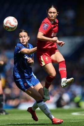 Chelsea gegen Liverpool Frauen 10. Mai 2025, London Barclays Women™s Super League Fußball Chelsea gegen Liverpool Frauen Fuka Nagano von Liverpool Foto Charlotte Wilson Abseits London UK  Copyright: xCharlottexWilsonx xOffsidexOffside
