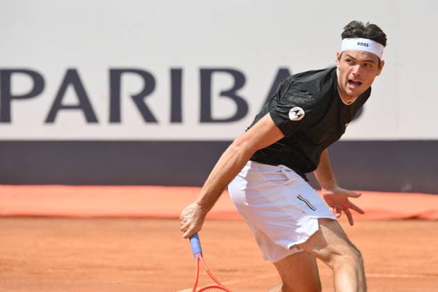 10th May 2025; Foro Italico, Rome, Italy: ATP, Tennis Herren 1000 Tennis Masters Rome, Day 4; Taylor Fritz (USA) in action during the match  ActionPlus12785177 AllShotLive